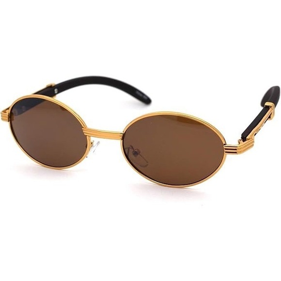 Accessories - Gold Oval Sunglasses